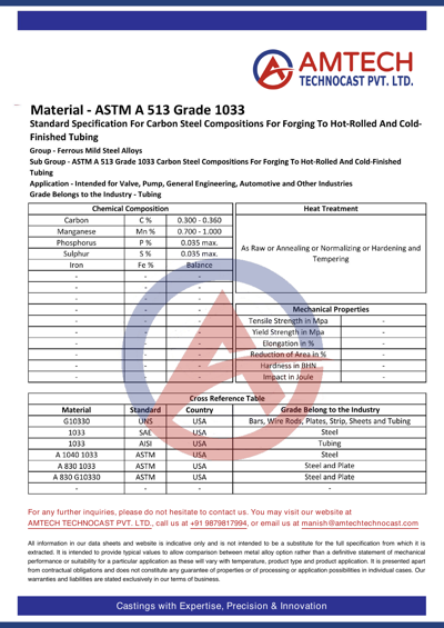 ASTM A 513 Grade 1033